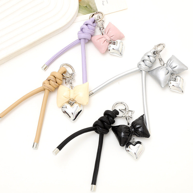 Fashionable Bow and Heart Keychain 
Maetiva