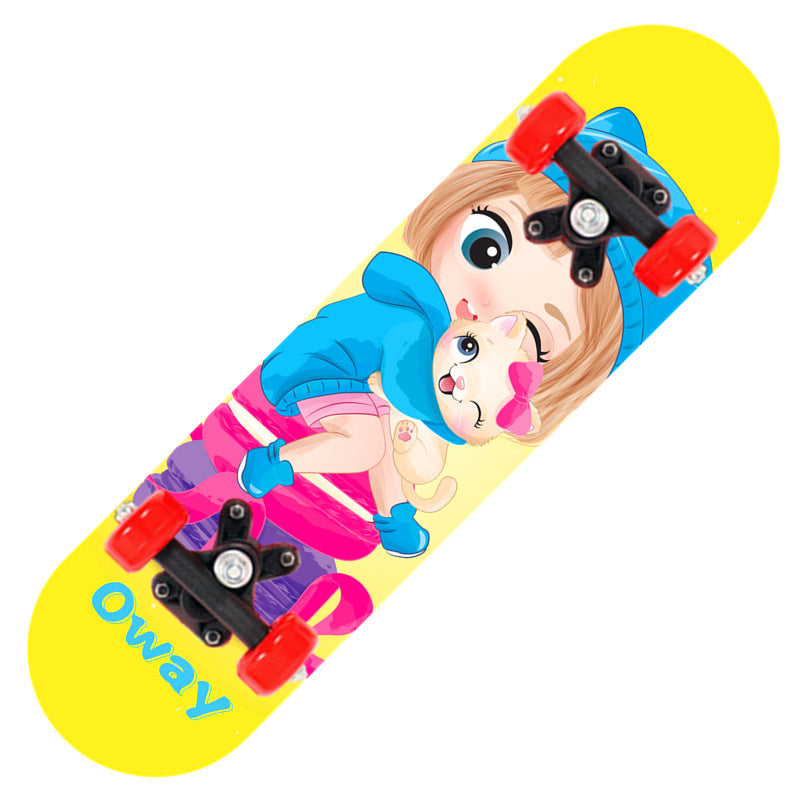 Stunt Skateboard with Anti-Slip Deck and Smooth Wheels