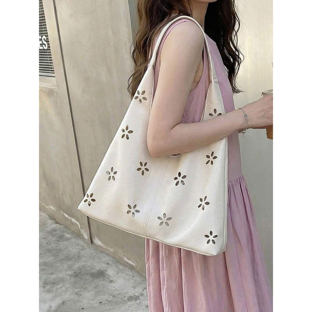 Floral Cut-Out Hobo Bag 
Maetiva