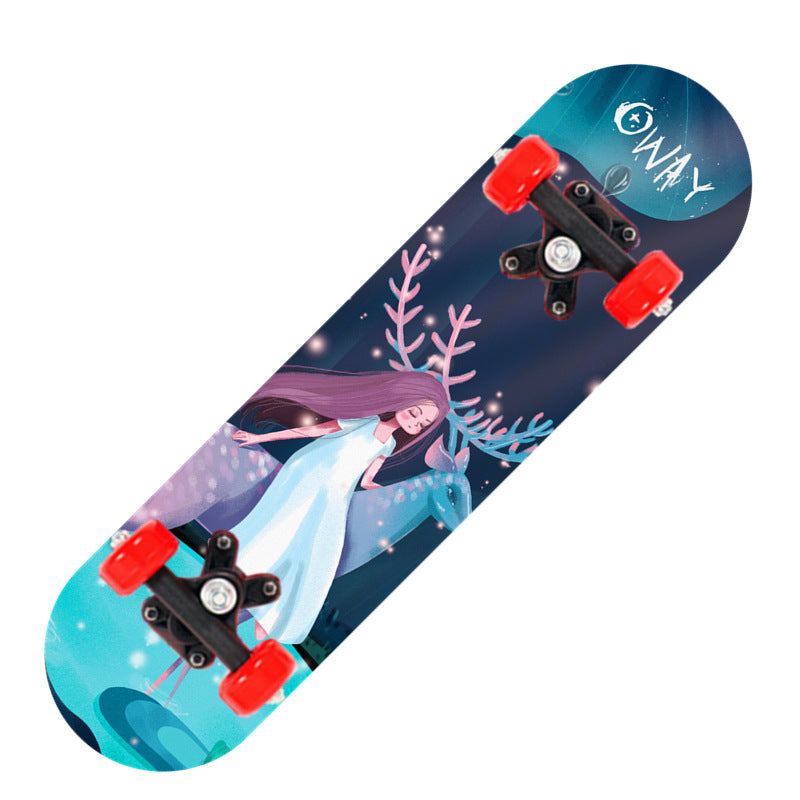 Stunt Skateboard with Anti-Slip Deck and Smooth Wheels