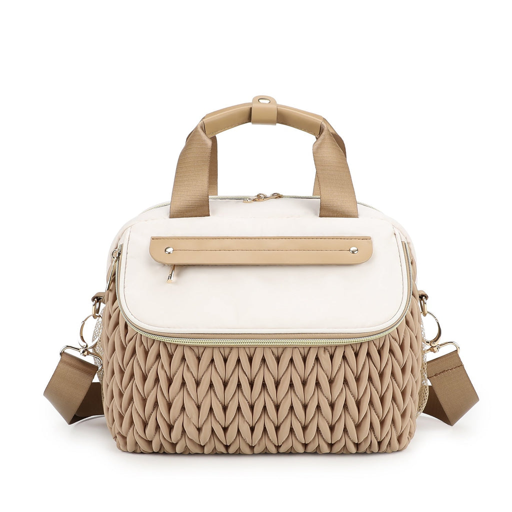 Modular handbag with braided design 
Maetiva