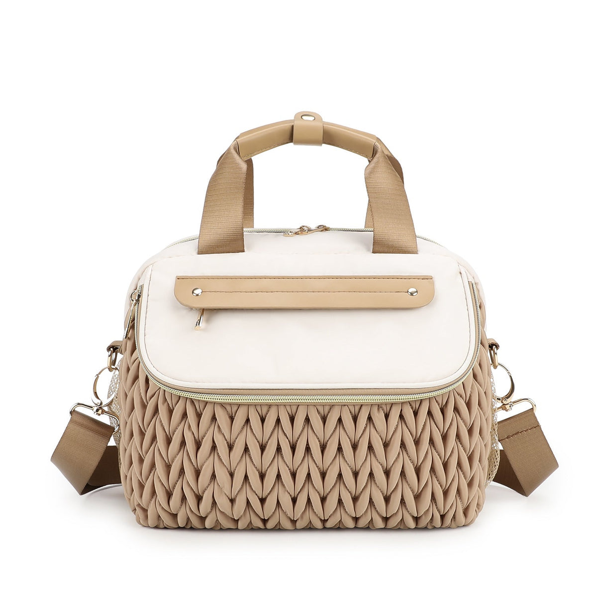 Modular handbag with braided design 
Maetiva