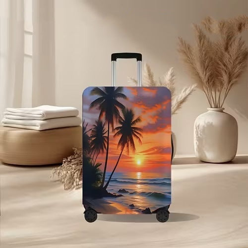 Unisex nan elastic suitcase cover with volcanic lava marble design, stretch protective cover for trolley 
Maetiva