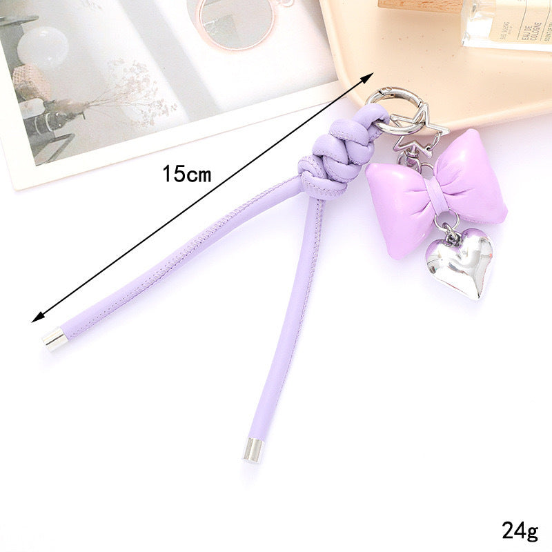 Fashionable Bow and Heart Keychain 
Maetiva