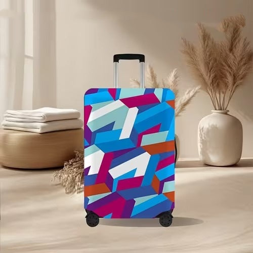 Unisex nan elastic suitcase cover with volcanic lava marble design, stretch protective cover for trolley 
Maetiva
