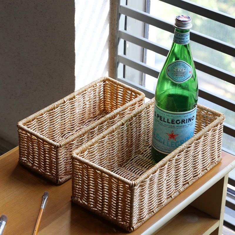 Rectangular Woven Organizer Basket 
Maetiva
