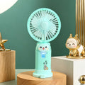 Women's portable handheld fan with cute bear design 
Maetiva