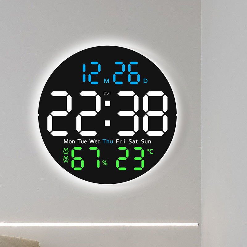 Digital LED alarm clock with hygrometer and temperature display 
Maetiva