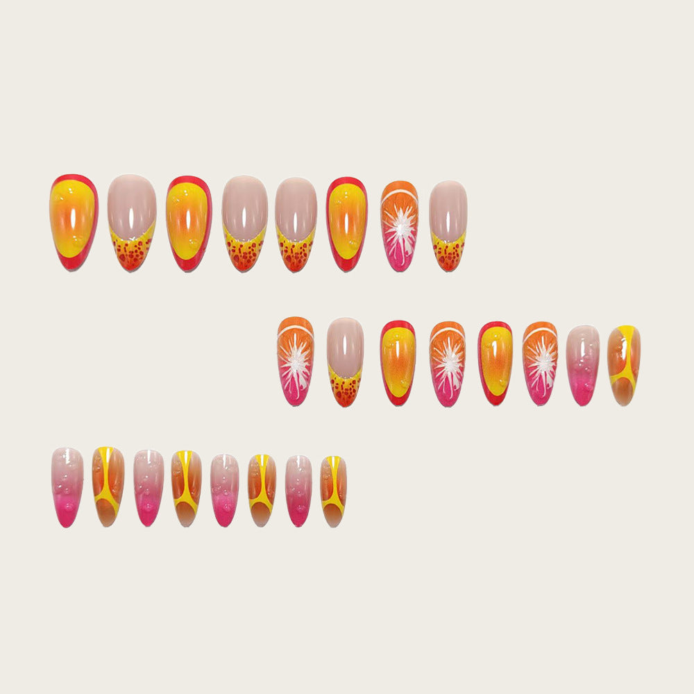 Artificial nails with fruity design 
Maetiva