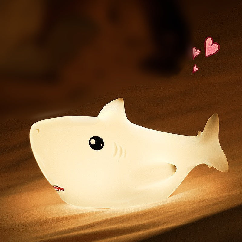 Maetiva® Squishy Silicone Shark LED Night Light - Perfect Gift for Kids and Girls