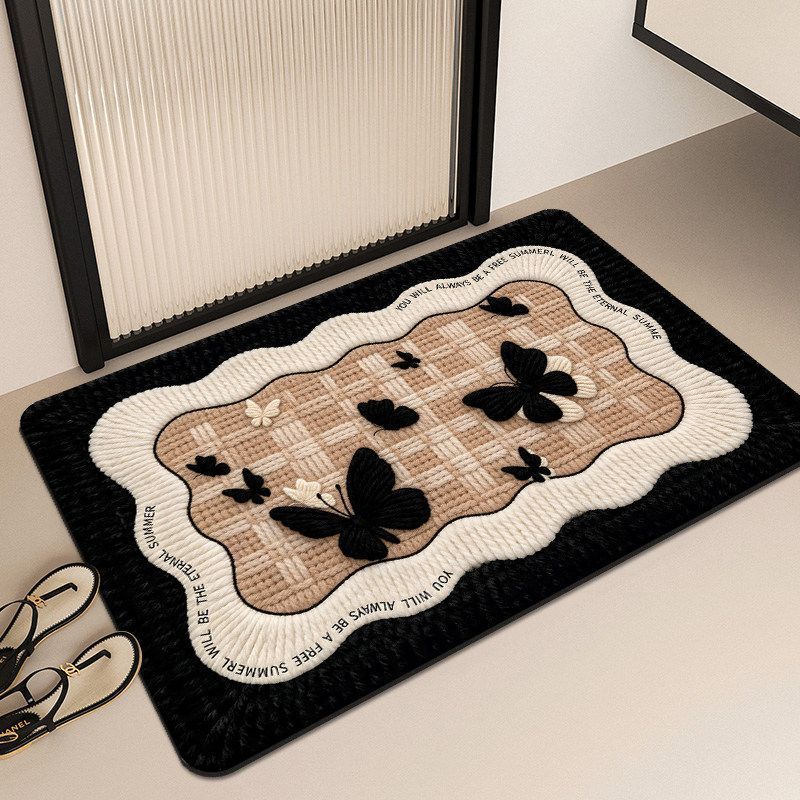 Decorative Butterfly-Themed Bath Mat 
Maetiva