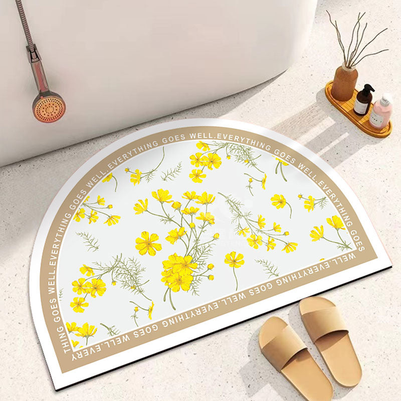 Decorative Half-Circle Bath Mat 
Maetiva