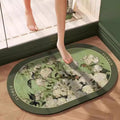 Floral-Patterned Memory Foam Bath Mat
