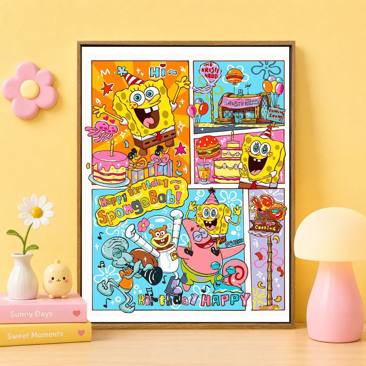 Cartoon Character Themed Wall Art Print 
Maetiva