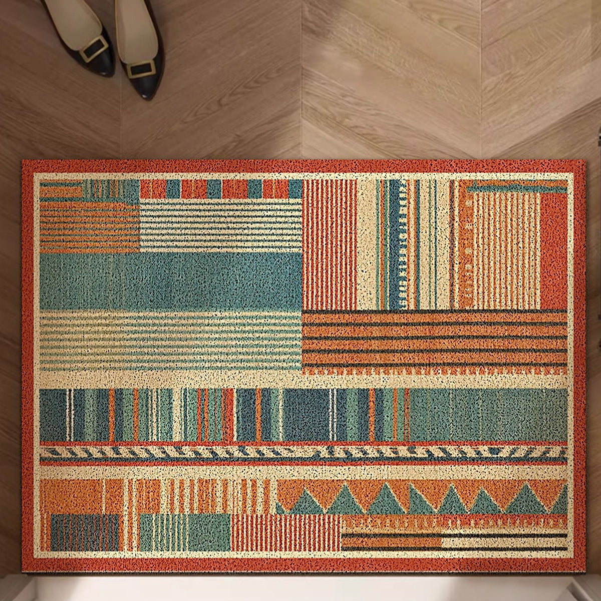 Geometric Patterned Entryway Mat