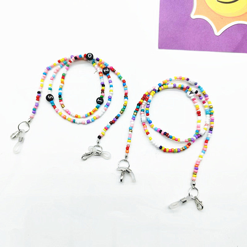 Colorful bead glasses chain 
Maetiva