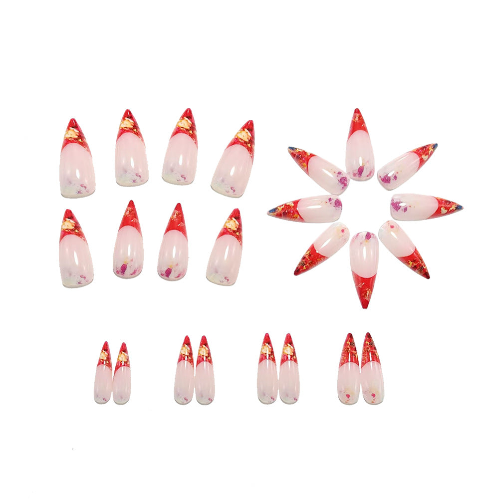 Glittering Stiletto Artificial Nails 
Maetiva