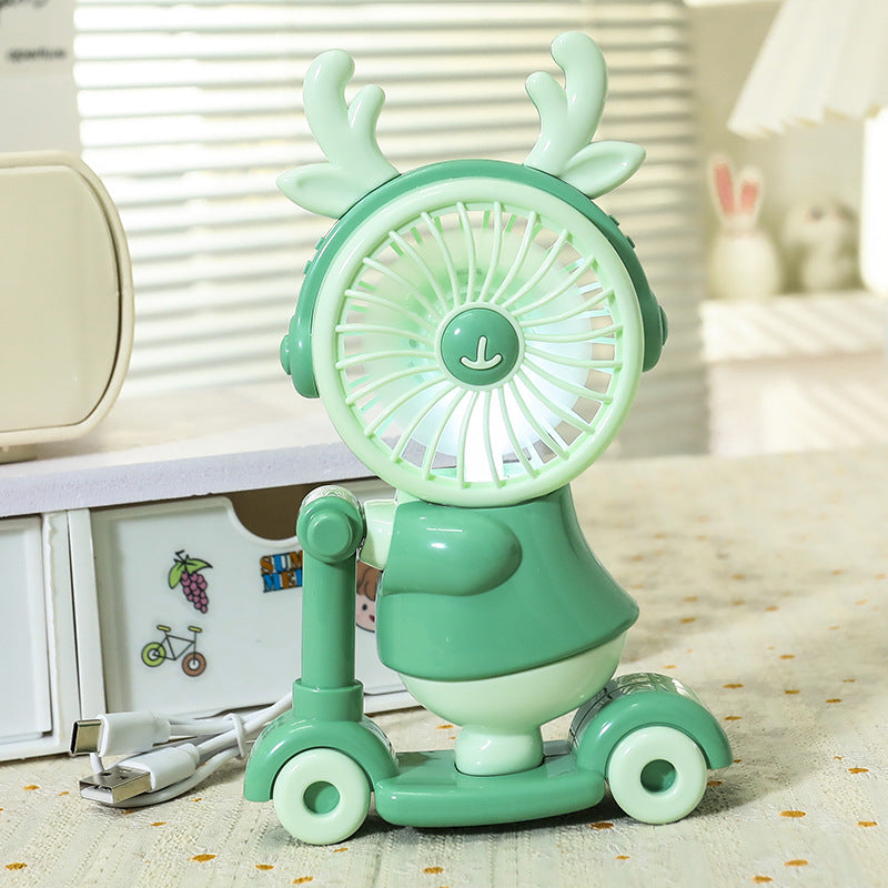 Ladies portable hand fan with cute animal design 
Maetiva