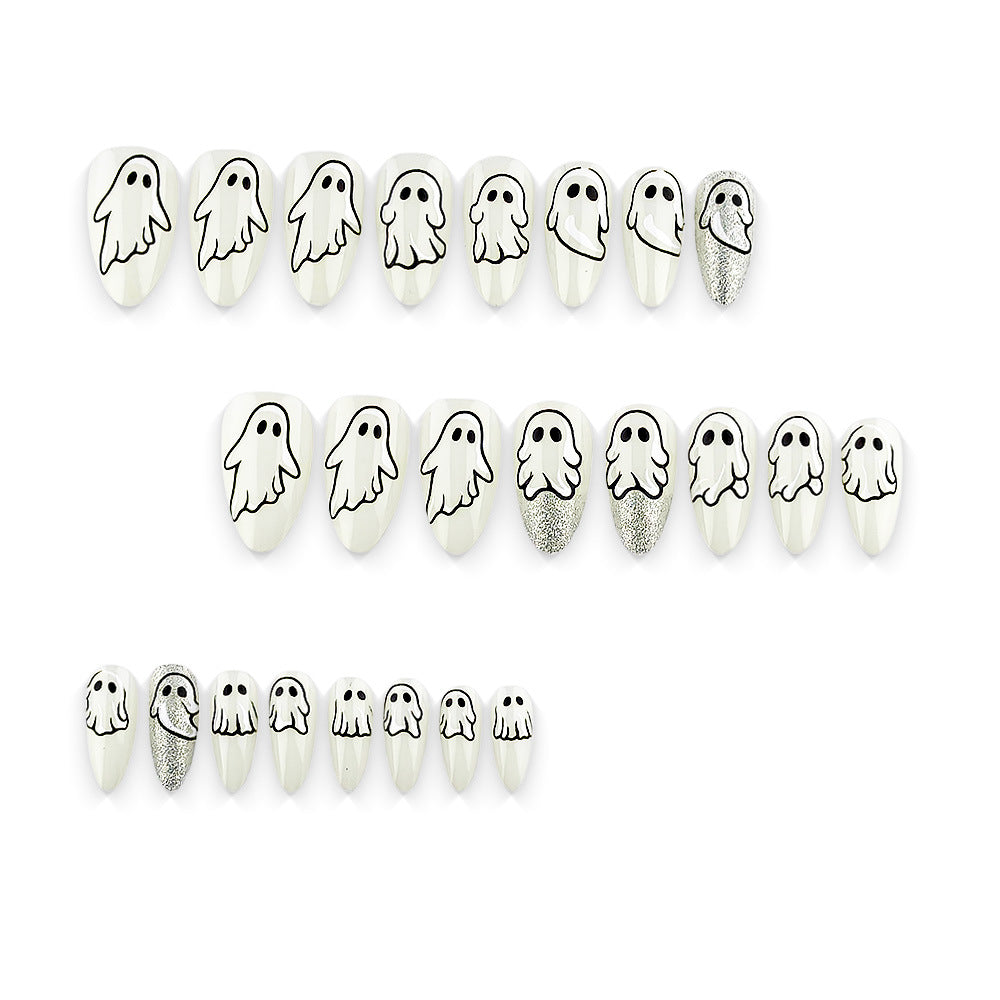 Creative Ghost Design Nail Art 
Maetiva