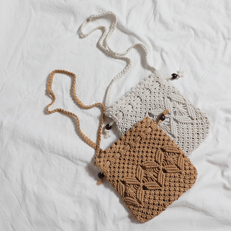Macrame Bag with Adjustable Shoulder Strap 
Maetiva