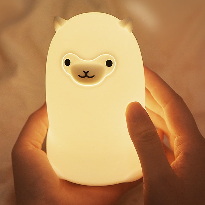 Maetiva® Squishy Silicone Alpaca LED Night Light - Perfect Gift for Kids and Girls