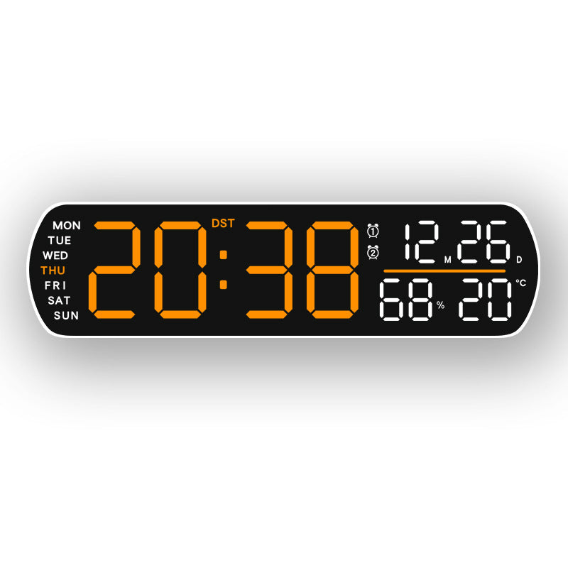 Digital wall clock with temperature and hygrometer display 
Maetiva