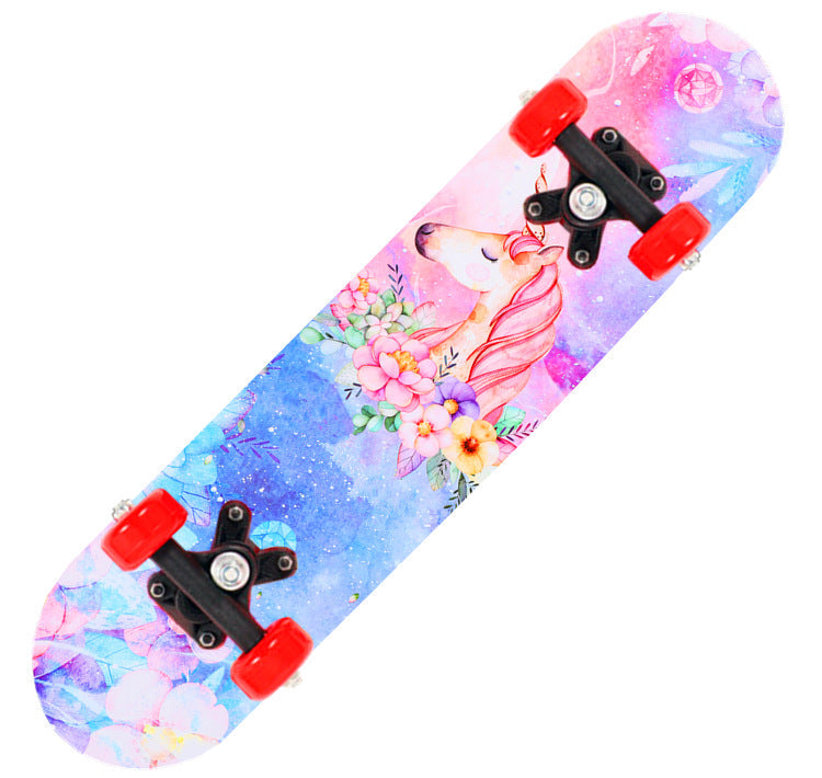Stunt Skateboard with Anti-Slip Deck and Smooth Wheels