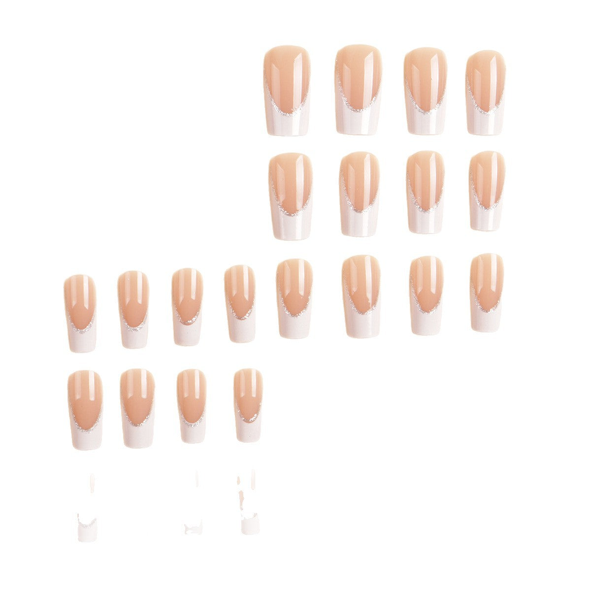 Decorative French Tip Press-On Nail Set 
Maetiva