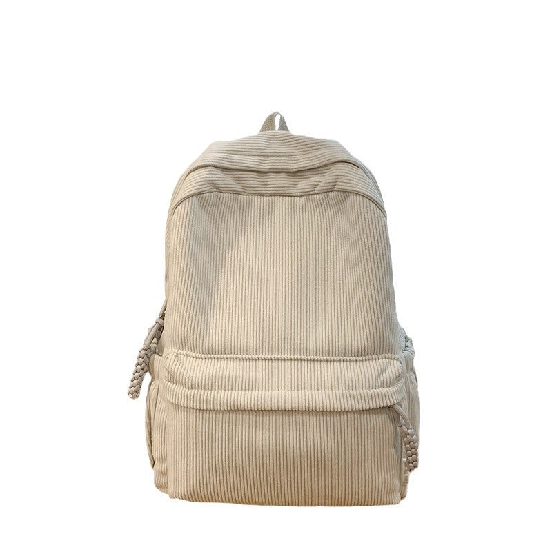 Corduroy Textured Backpack 
Maetiva