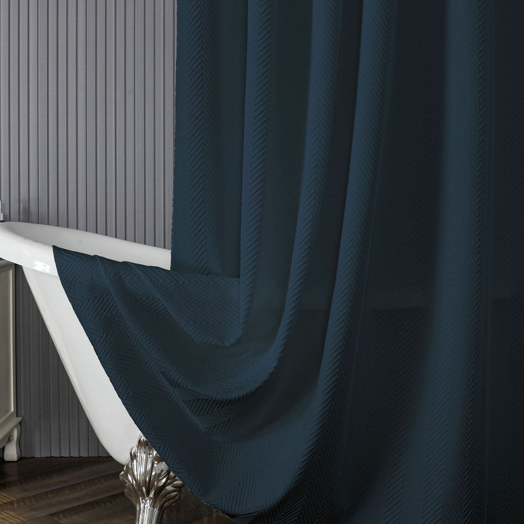 Textured Leaf Motif Shower Curtain 
Maetiva