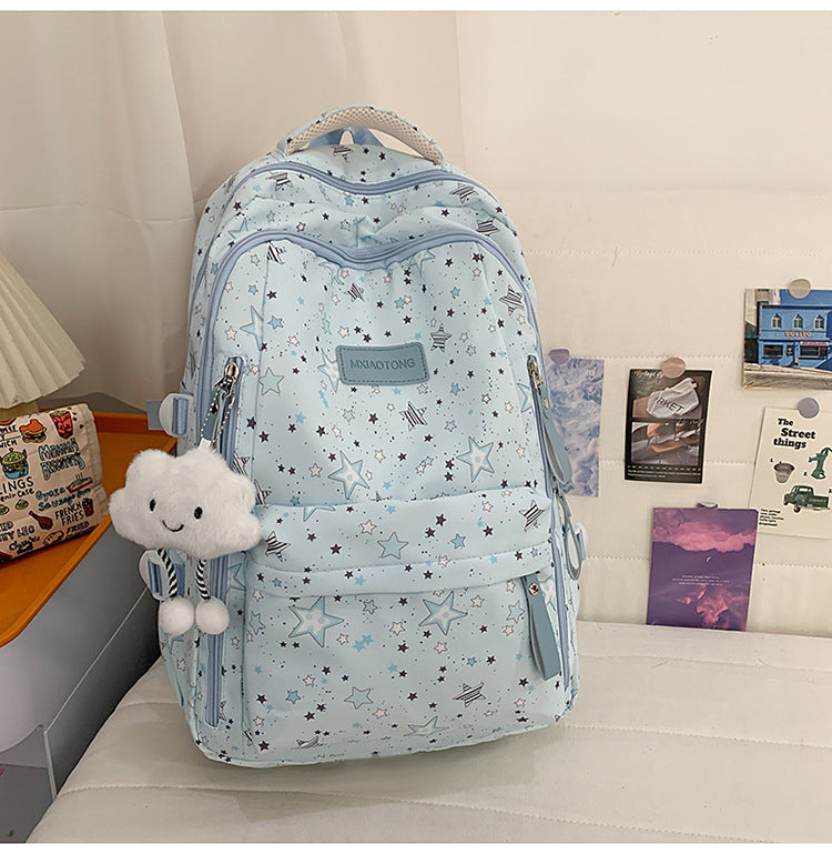 Stylish Star-Printed School Backpack 
Maetiva
