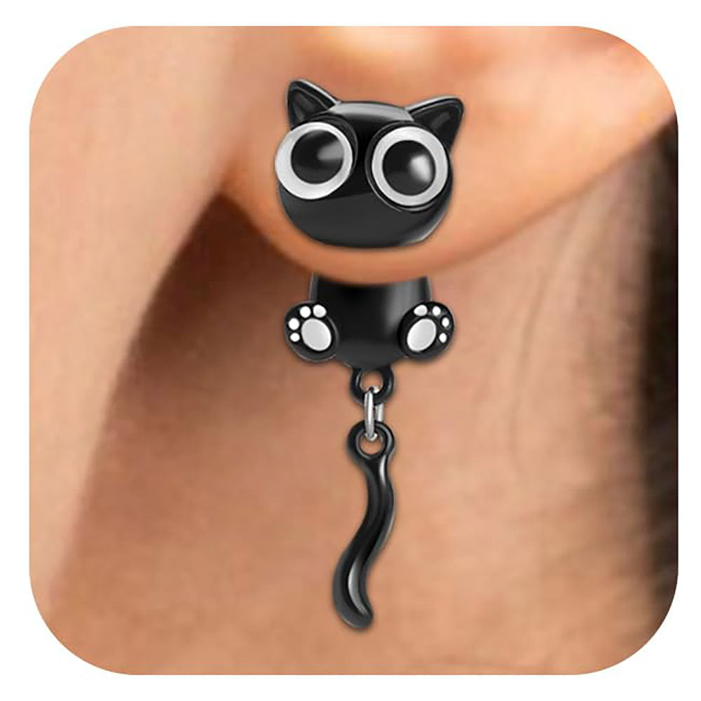 Playful Cat Dangle Earrings 
Maetiva