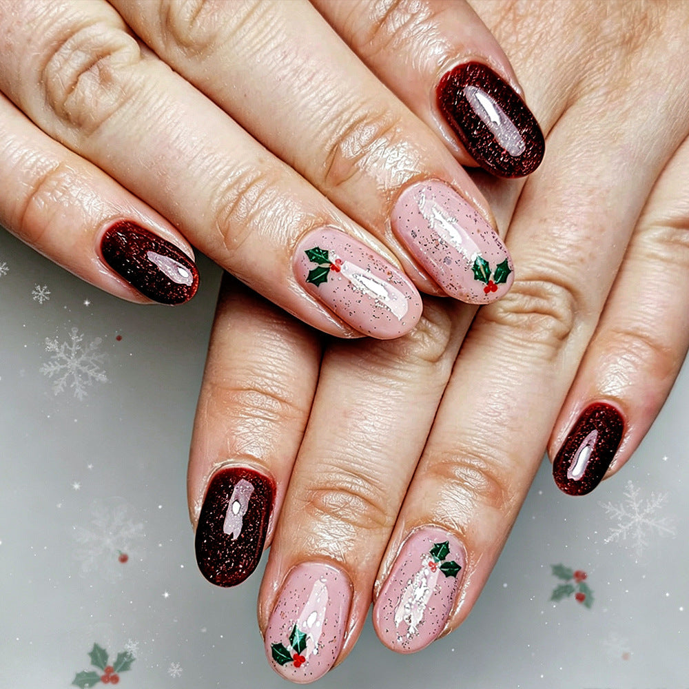 Festive Holiday Gel Nail Wraps 
Maetiva