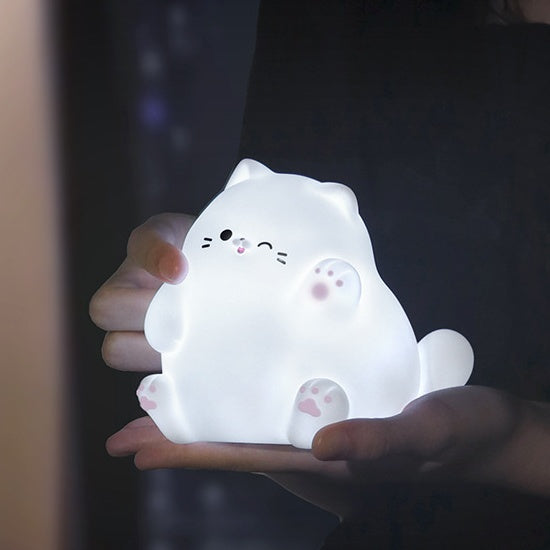 Maetiva® Squishy Silicone Waving Cat LED Night Light - Perfect Gift for Kids and Girls