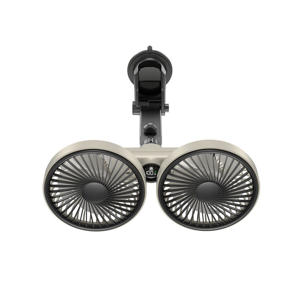 Dual-Head Adjustable Ceiling Fan