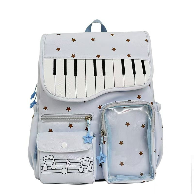 Backpack with Musical Piano Design and Multifunctional Compartments 
Maetiva