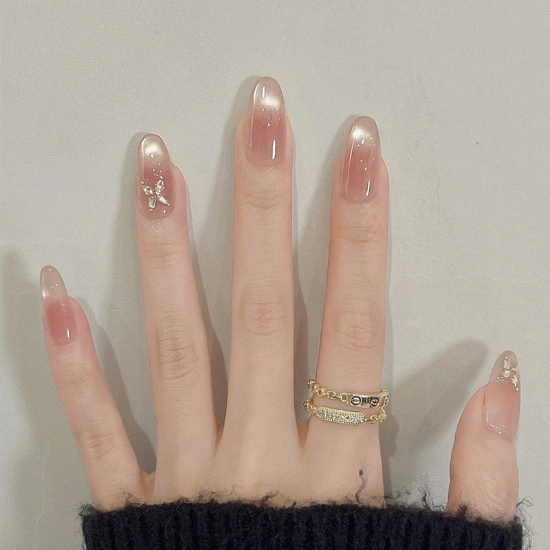 Artistic Floral-Embellished Press-On Nail Art 
Maetiva