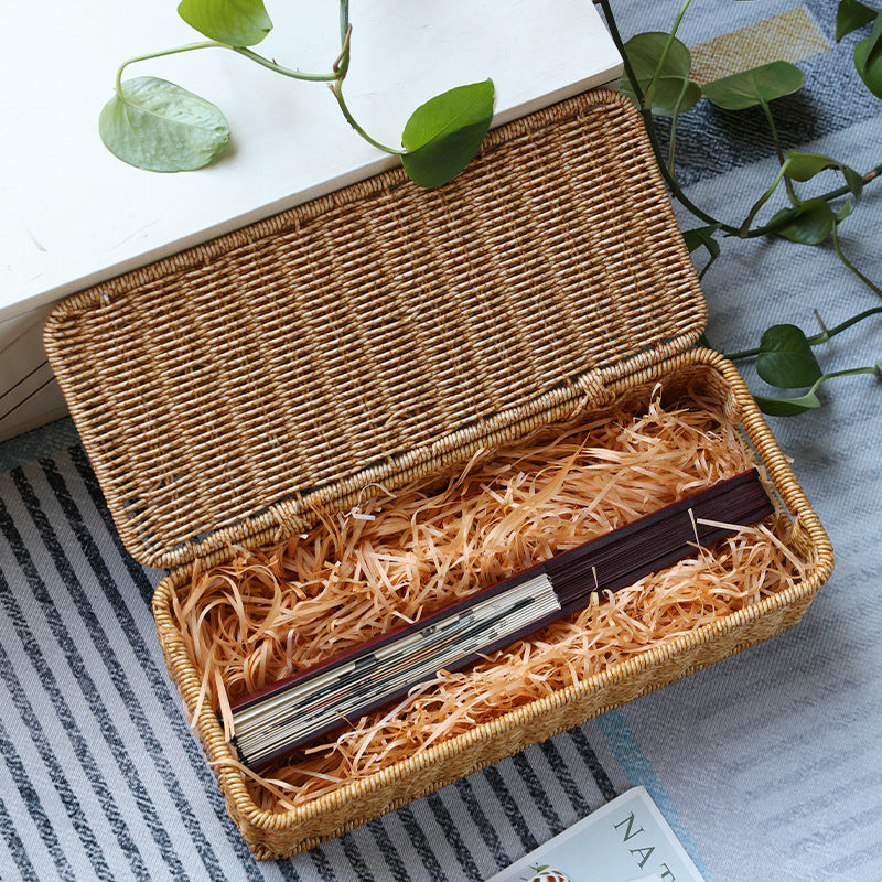 Long Rectangular Woven Storage Basket 
Maetiva