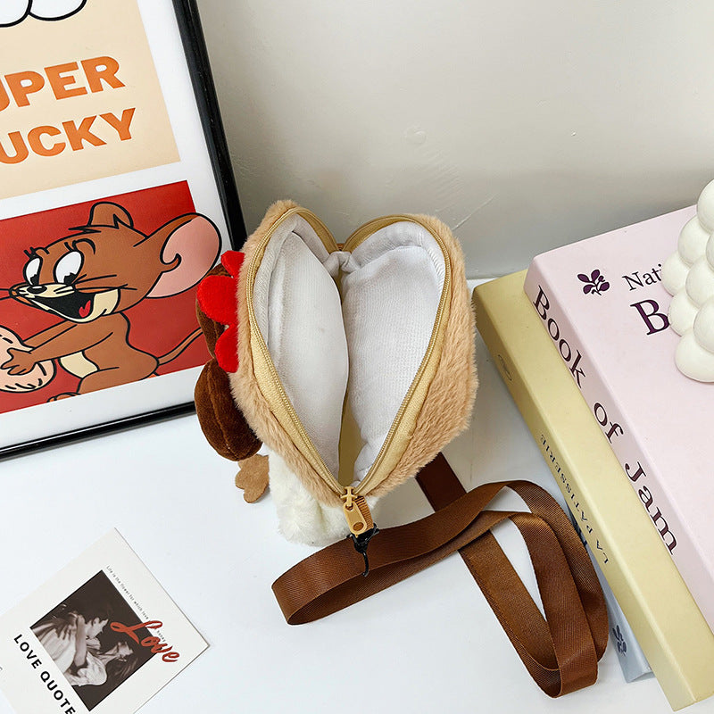 Plush Backpack with Unique Chicken Design 
Maetiva