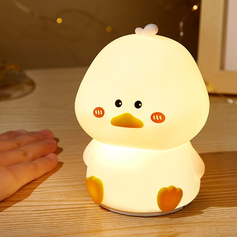 Maetiva® Squishy Silicone Shy Duck LED Night Light - Perfect Gift for Kids and Girls