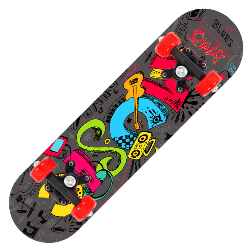 Stunt Skateboard with Anti-Slip Deck and Smooth Wheels