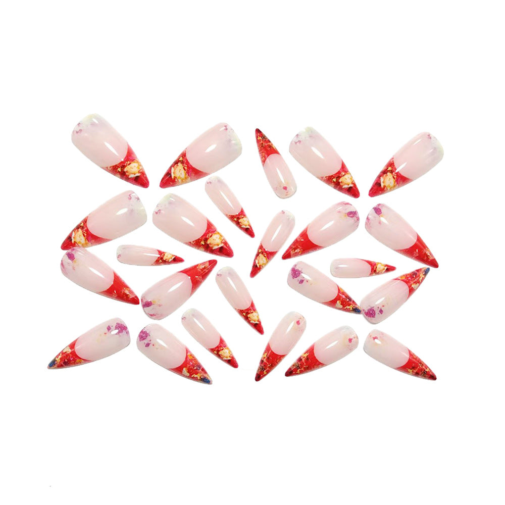 Glittering Stiletto Artificial Nails 
Maetiva