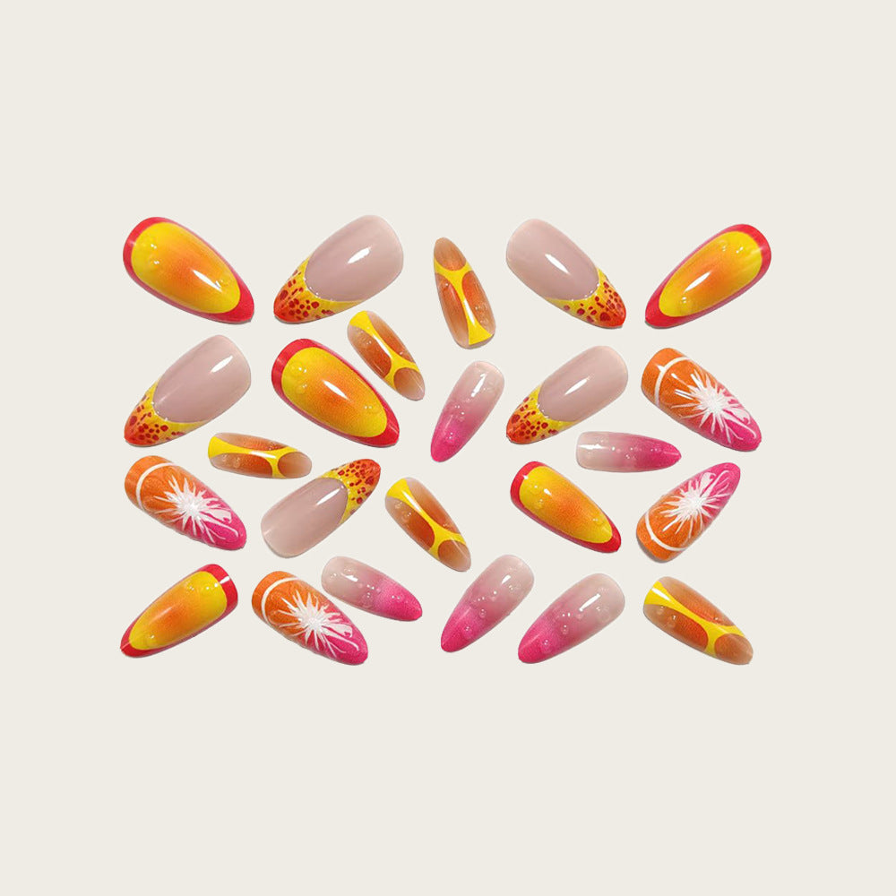 Artificial nails with fruity design 
Maetiva