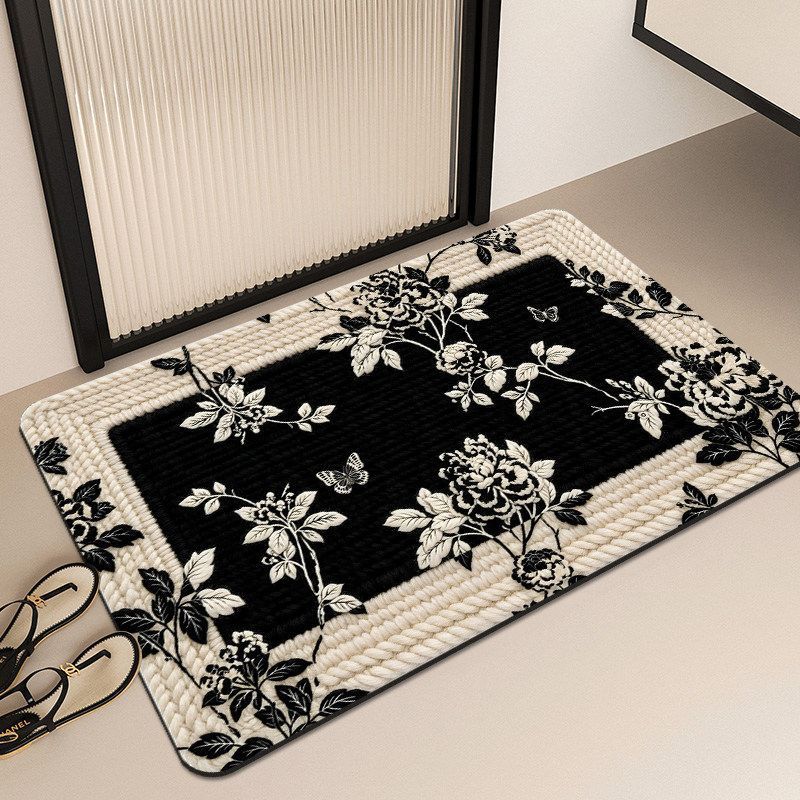 Decorative Butterfly-Themed Bath Mat 
Maetiva
