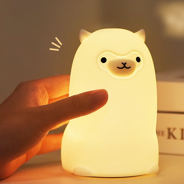 Maetiva® Squishy Silicone Alpaca LED Night Light - Perfect Gift for Kids and Girls