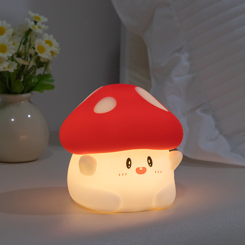 Maetiva® Squishy Silicone Adorable Mushroom LED Night Light - Perfect Gift for Kids and Girls