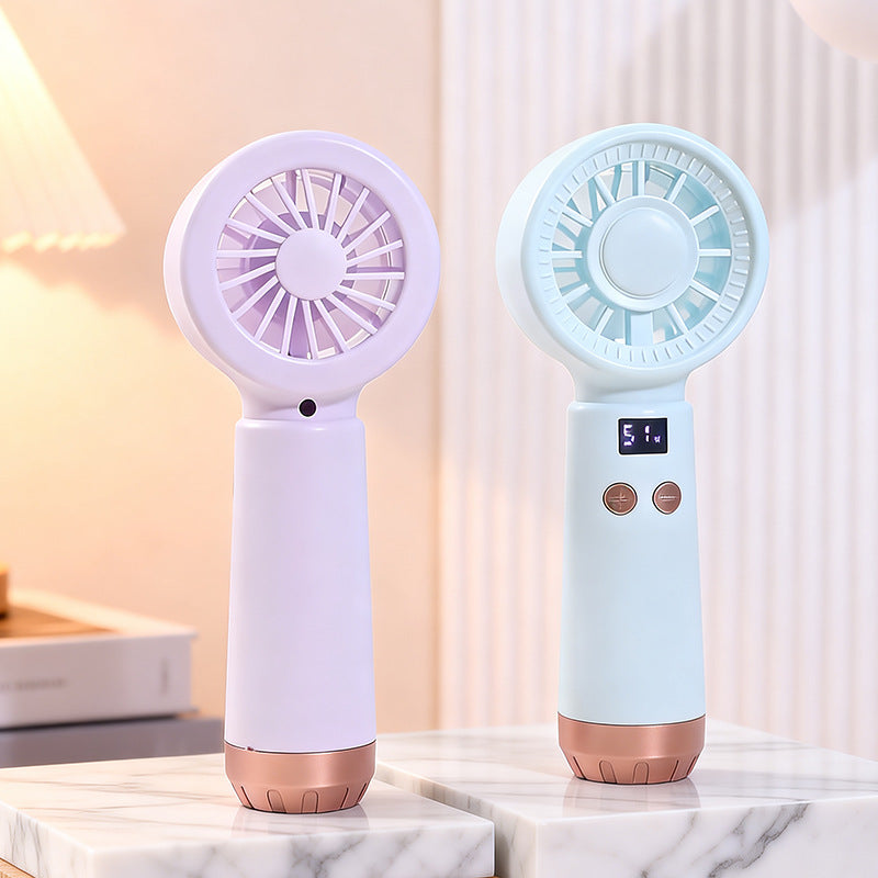 Ladies Portable Hand Fan with Digital Display 
Maetiva