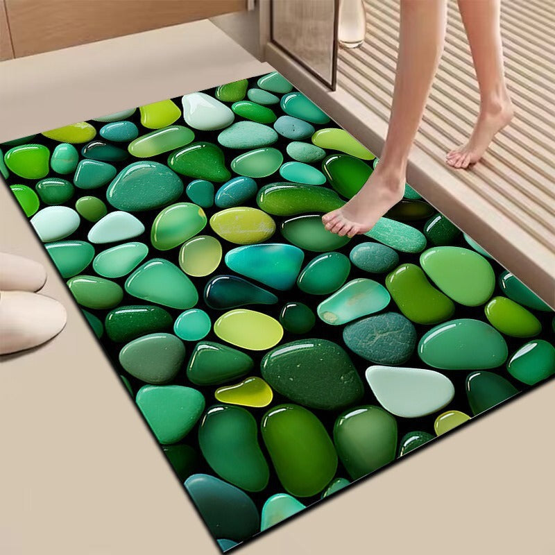 Textured Stone Print Area Mat 
Maetiva