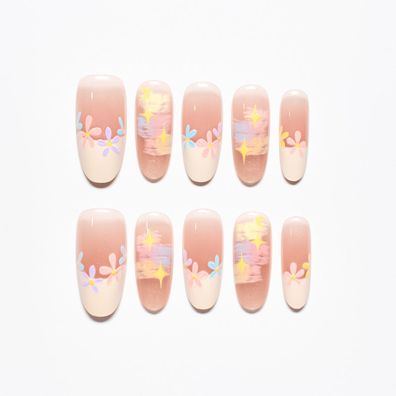 Floral Decorative Press-On Nail Set 
Maetiva