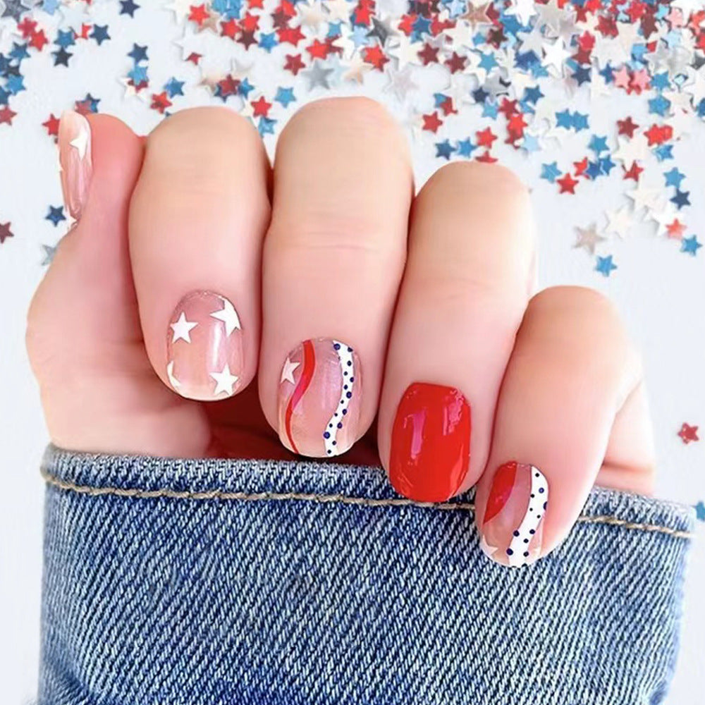 Patriotic Themed Press-On Nail Art Set 
Maetiva